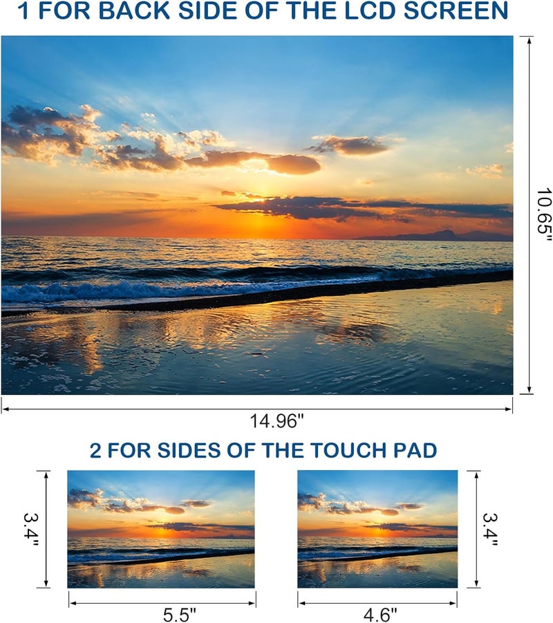 DINKY Laptop Skin Sticker Decal, 12" 13" 13.3" 14" 15" 15.4" 15.6 inch Laptop Universal Reusable Vinyl Skin Stickers Cover Art Decal Notebook PC Personalized Protector-Sunset - Image 2
